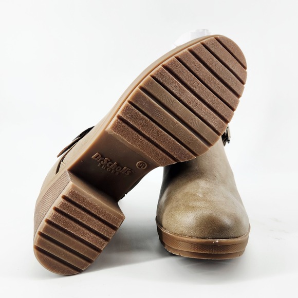 Dr Scholls Women's Size 9.5 Parker Boot Faux Leather Side Zip Chunky Heel - Picture 3 of 8